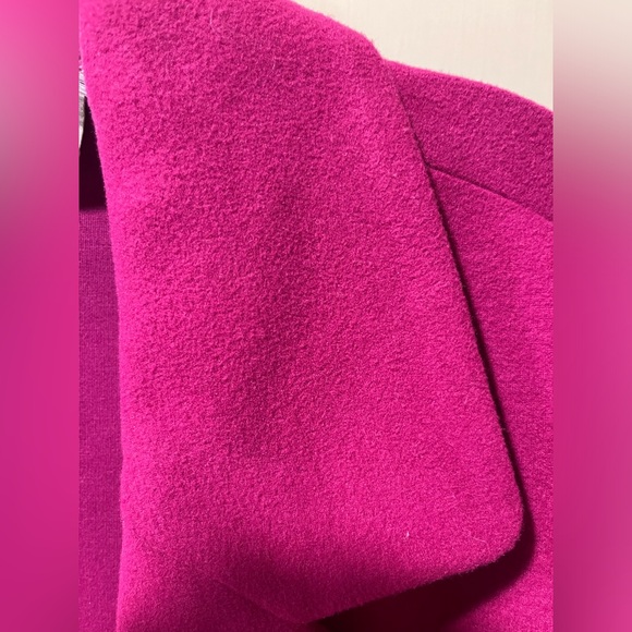 Chico’s double lapel single button overcoat magenta- size 2 - Picture 2 of 13